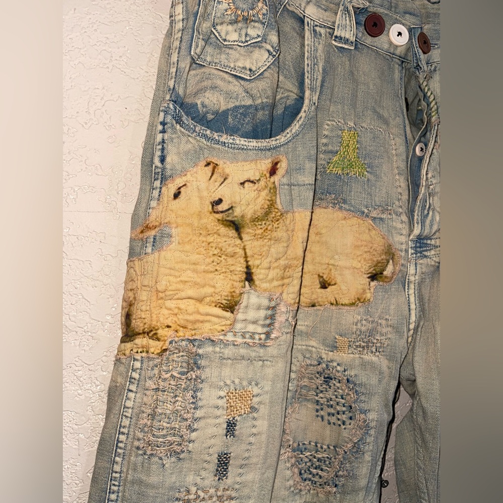 Magnolia Pearl | RARE! Two Lambs Kalle Denims - Faded Indigo OS - Picture 2 of 9